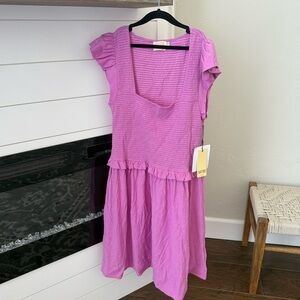 Nation LTD Ginger Smocked Mini Dress